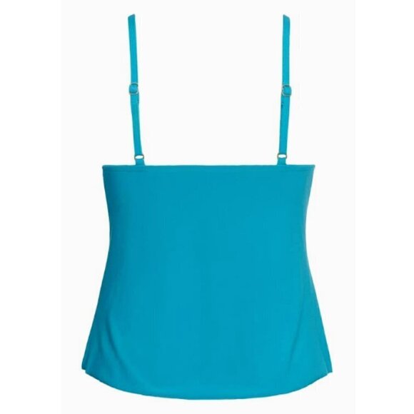 NWT Magicsuit by Miraclesuit Solid Rita Tired Ruffle Swim Tankini Top - Picture 5 of 8